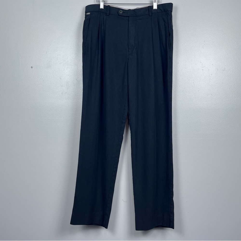 Tommy Bahama Men's Silk Blend Black Dress Pants Size 35; Casual, Formal, Travel